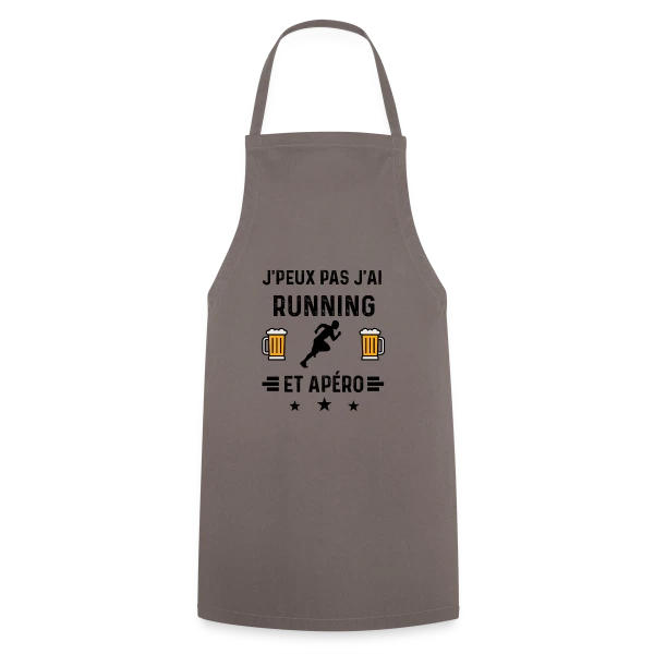 Je Peux Pas J'ai Running Apéro sur Tablier de cuisine