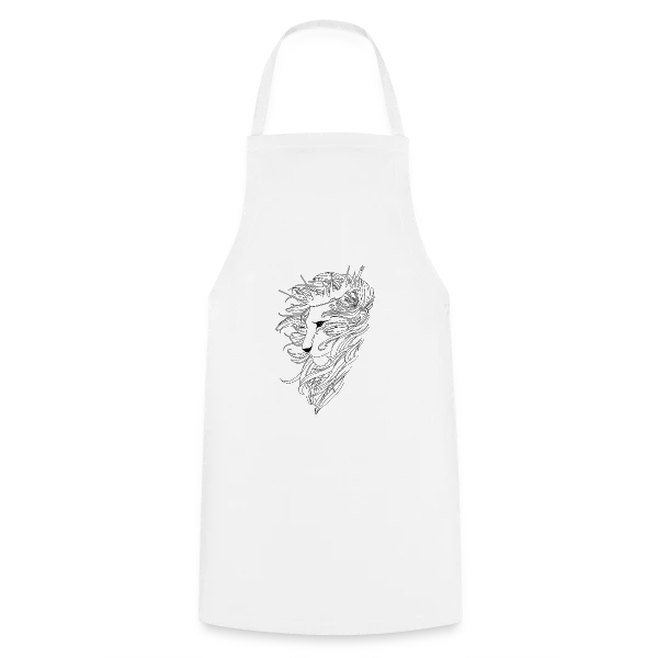 Lion Majestueux Couronné sur Tablier de cuisine
