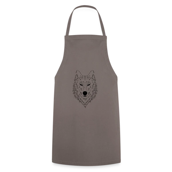 Loup Stylisé Majestueux sur Tablier de cuisine