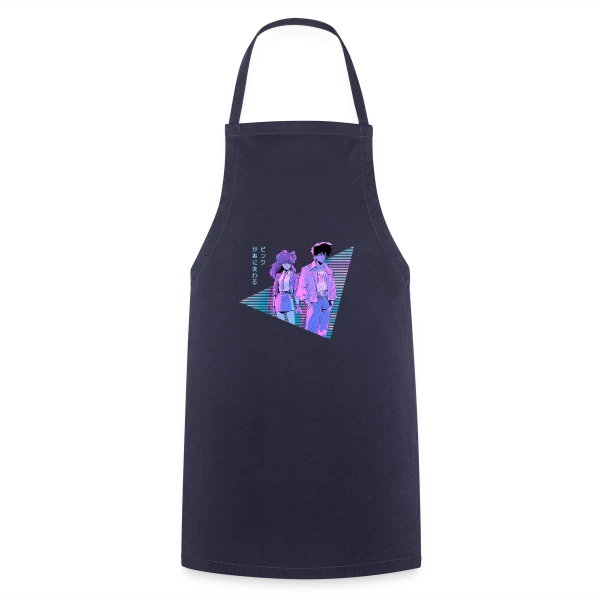 Couple Anime Vaporwave Mélancolie Esthétique sur Tablier de cuisine