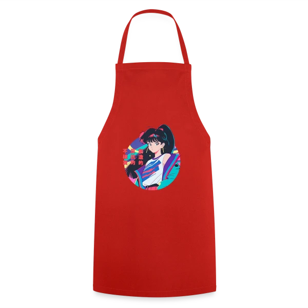 Fille Anime Rétro 80s/90s Windbreaker sur Tablier de cuisine