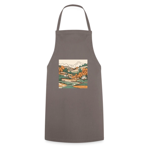 Douceur du Paysage Champêtre sur Tablier de cuisine