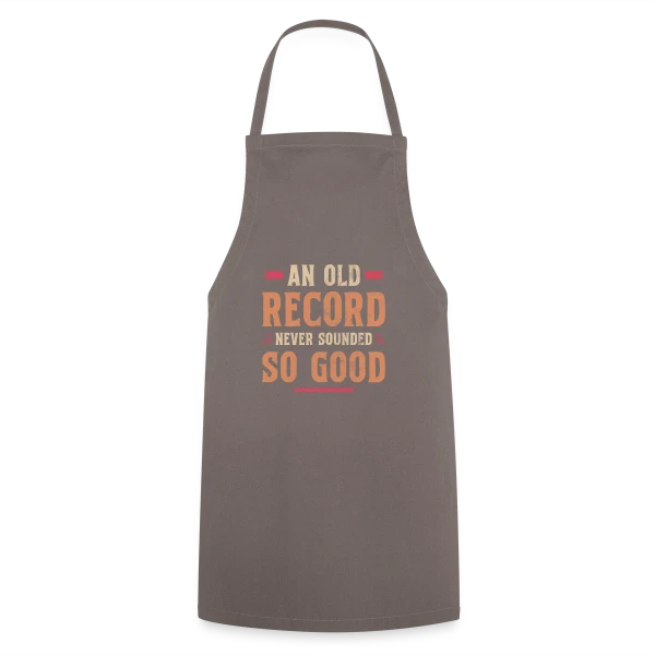 Collectionneur Vinyle Plattenspieler sur Tablier de cuisine