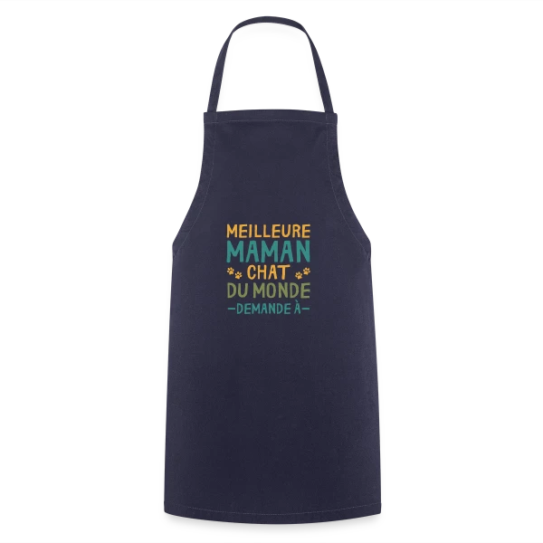 Meilleure Maman Chat du Monde - Cadeau Personnalisé sur Tablier de cuisine