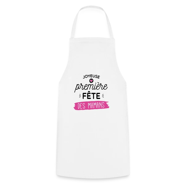 'Joyeuse Première Fête des Mères' - Cadeau Jeune Maman sur Tablier de cuisine