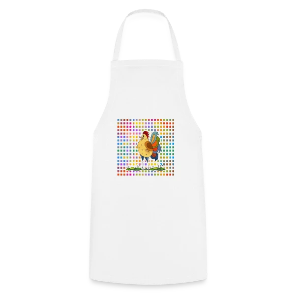 Coq Fier sur Tablier de cuisine