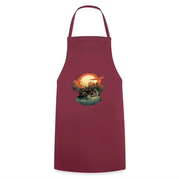 Paysage Asiatique Mystique sur Tablier de cuisine