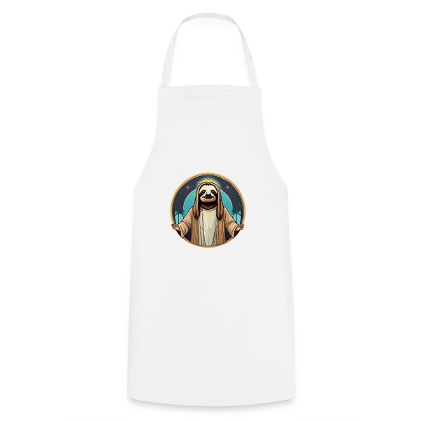 Jésus Paresseux Tropical sur Tablier de cuisine