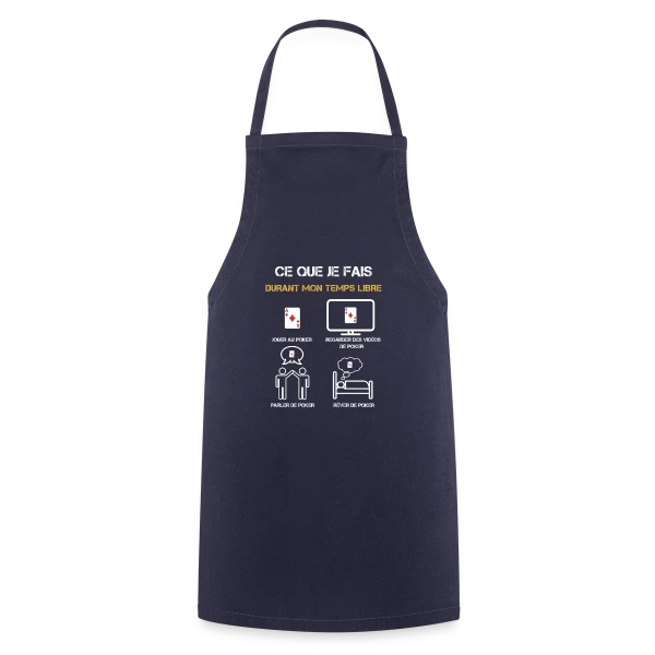 poker temps libre humour sur Tablier de cuisine