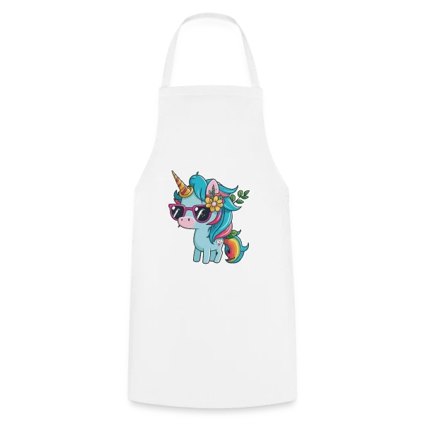 Licorne Cool Lunettes sur Tablier de cuisine