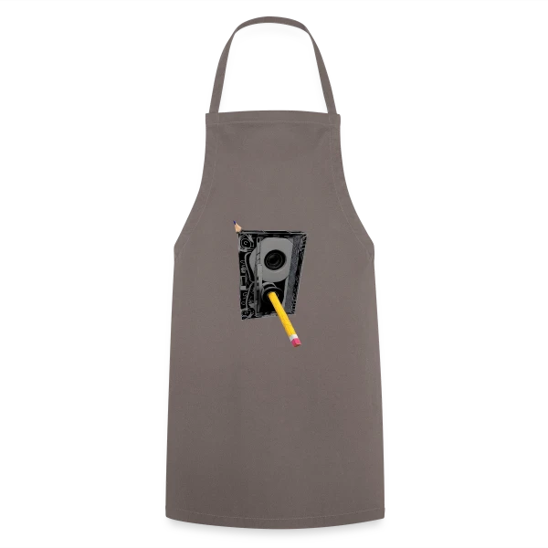 Cassette Détaillée Crayon Jaune sur Tablier de cuisine