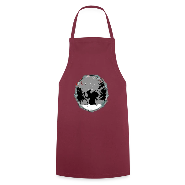 Père Fouettard en Silhouette - Style Noël Ancien sur Tablier de cuisine