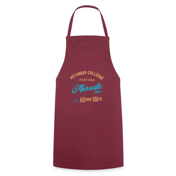 Mots Doux de Marseille sur Tablier de cuisine