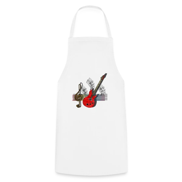 Passion Guitare sur Tablier de cuisine