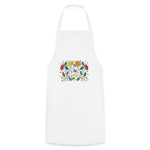Fleurs Éclatantes sur Tablier de cuisine