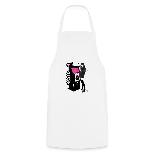 Fille Anime Gaming - En Attente du Joueur 2 sur Tablier de cuisine