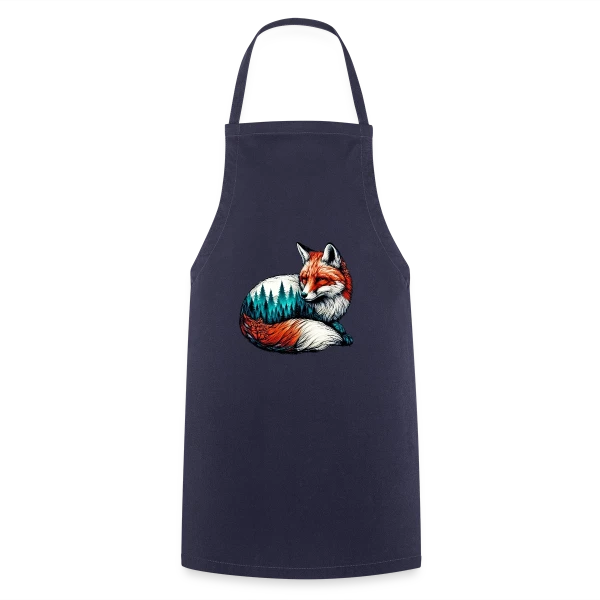 Renard Forêt Enchantée sur Tablier de cuisine