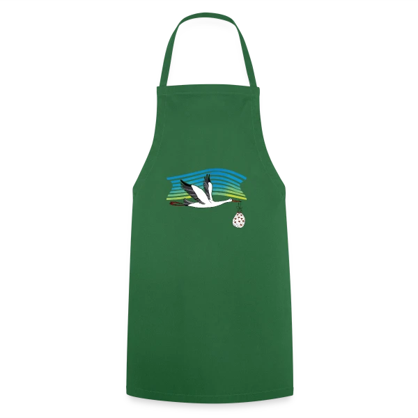 Cigogne Majestueuse sur Tablier de cuisine