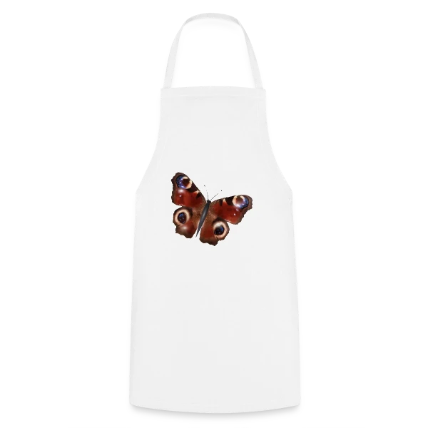 Élégance du Papillon Paon sur Tablier de cuisine