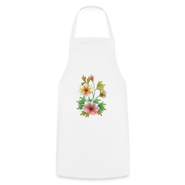 Éclat Floral sur Tablier de cuisine