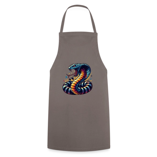 Cobra Vibrant : Style Sauvage et Énergique sur Tablier de cuisine