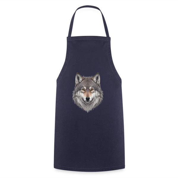 Tête de Loup Majestueuse sur Tablier de cuisine