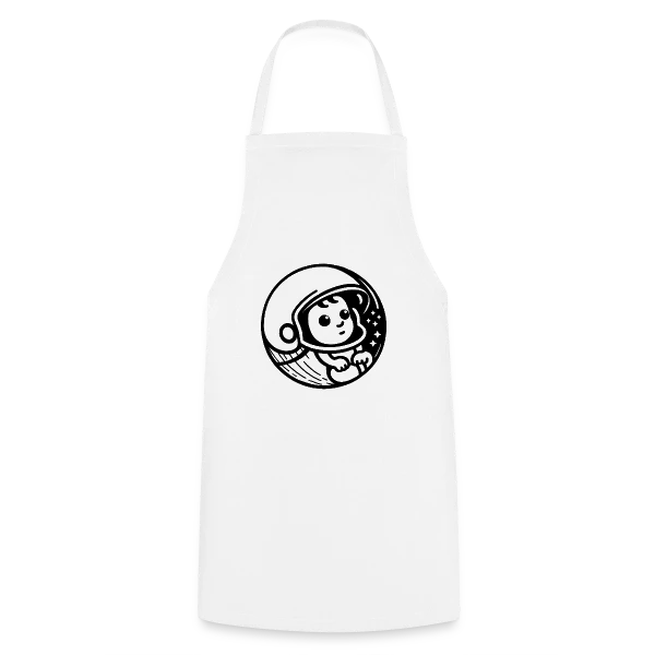 Bébé Casqué – Sécurité et Humour Enfant sur Tablier de cuisine