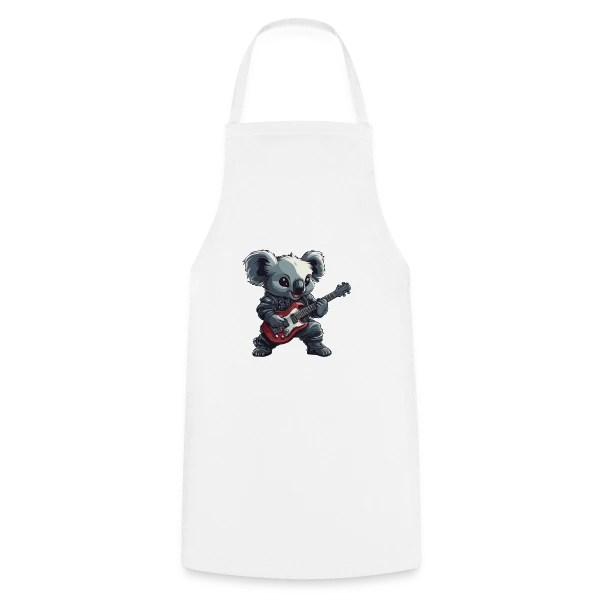 Koala Rocker Guitariste Heavy Metal sur Tablier de cuisine