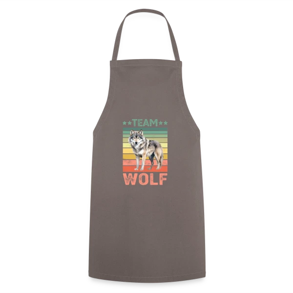 Équipe Loup Rétro sur Tablier de cuisine
