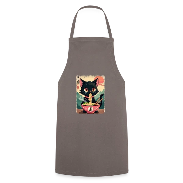 Chat Kawaii Ramen sur Tablier de cuisine