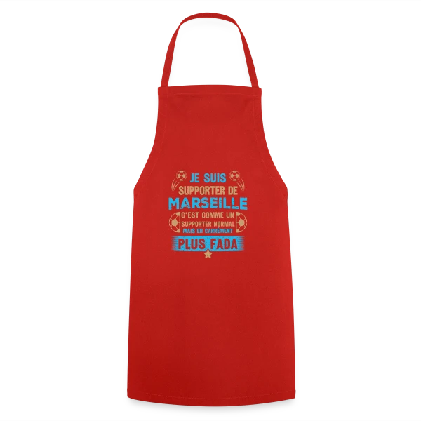 Supporter Marseillais Plus Fada sur Tablier de cuisine