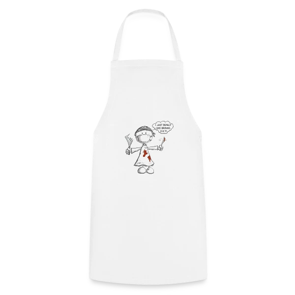 Chirurgien Cartoon Rigolo : Le Maître du Bistouri sur Tablier de cuisine