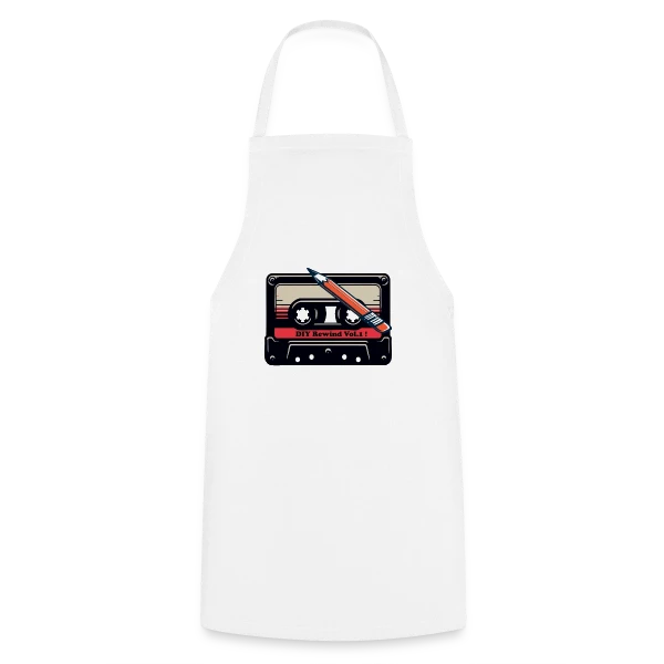 Cassette Rétro K7 : L'Analogique Stylé sur Tablier de cuisine