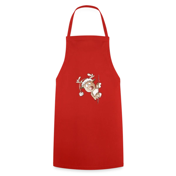 Renne Espiègle de Noël sur Tablier de cuisine