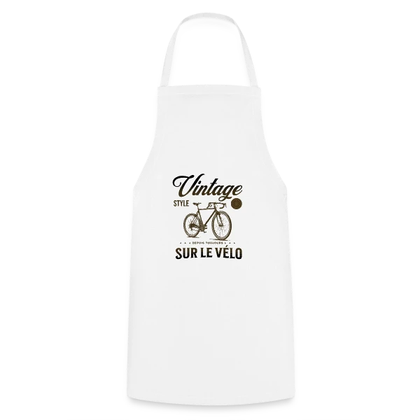 Passion Vélo Vintage Élégance sur Tablier de cuisine