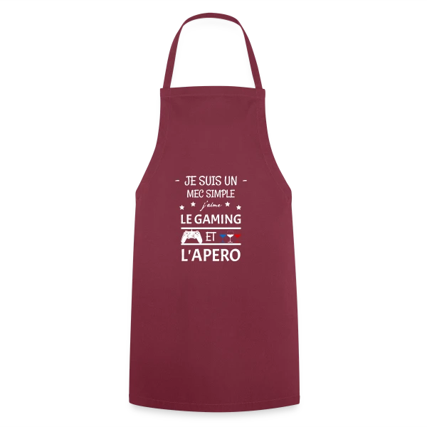Apéro Gaming : Humour Entre Copains sur Tablier de cuisine