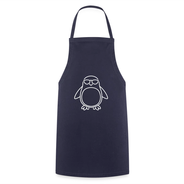 Silhouette Pingouin Élégante sur Tablier de cuisine