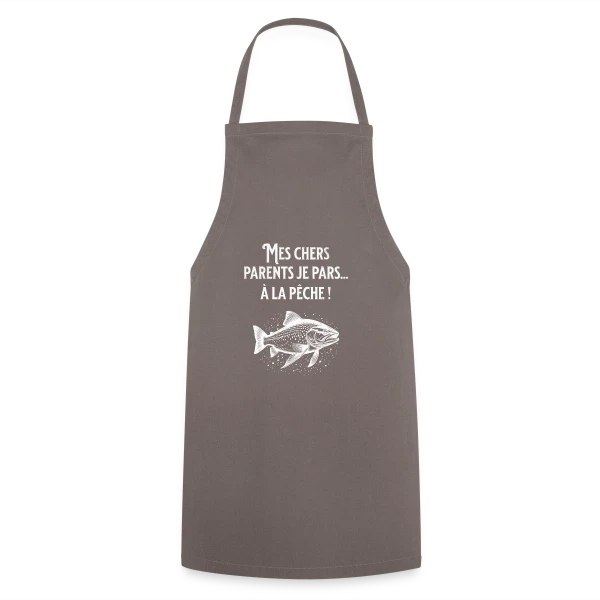 Humour Pêche : La Truite Élégante sur Tablier de cuisine