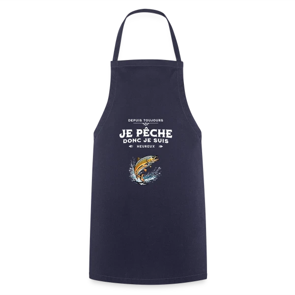 Pêche & Bonheur : Le T-shirt Coloré sur Tablier de cuisine
