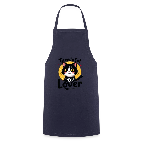 Femme Amoureux Chat Smoking - Cadeau Félin sur Tablier de cuisine
