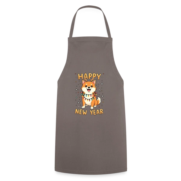 Shiba Inu Lumières de Noël - Fêtes de Fin d'Année sur Tablier de cuisine