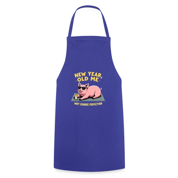 Nouvel An Humoristique - Cochon Détendu sur Tablier de cuisine