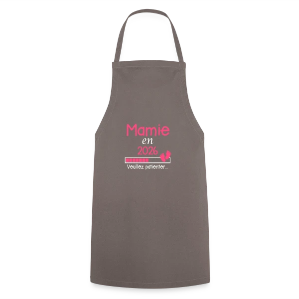 Mamie en 2026 : Annonce de Grossesse Humour sur Tablier de cuisine