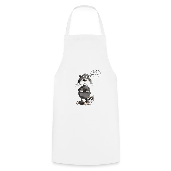 Chat grincheux "Ew People" - Humour félin sur Tablier de cuisine