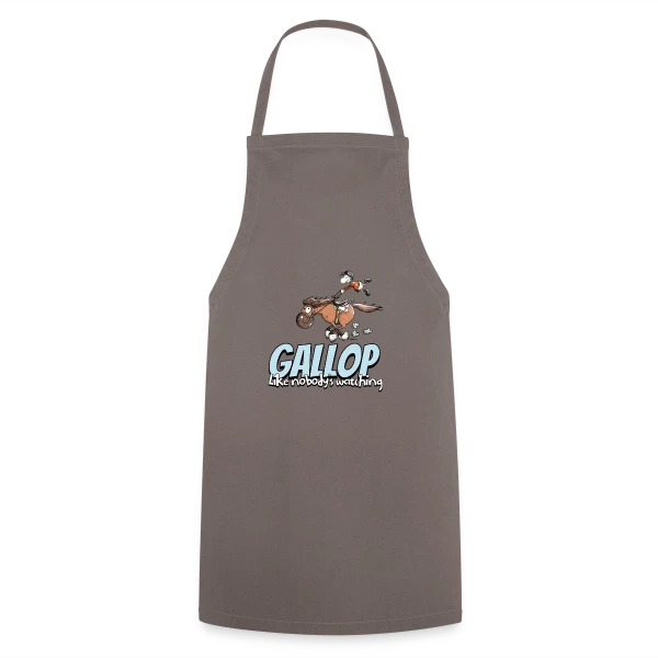Galope comme si personne ne te regardait - Cheval Cartoon sur Tablier de cuisine