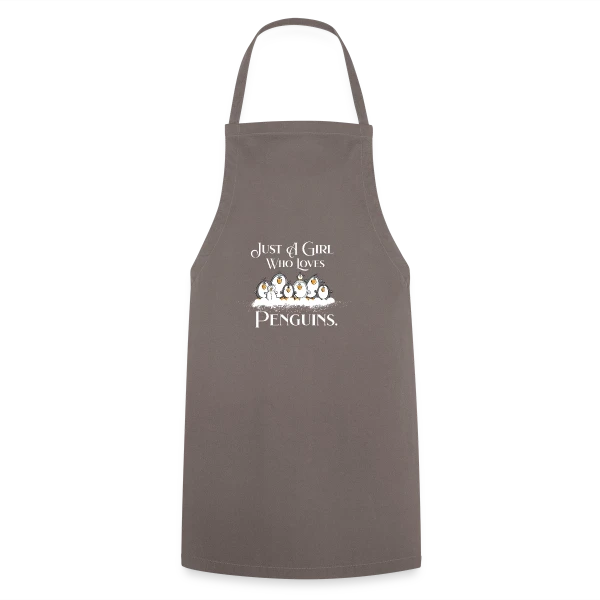 Juste une fille qui adore les pingouins - T-shirt humour sur Tablier de cuisine