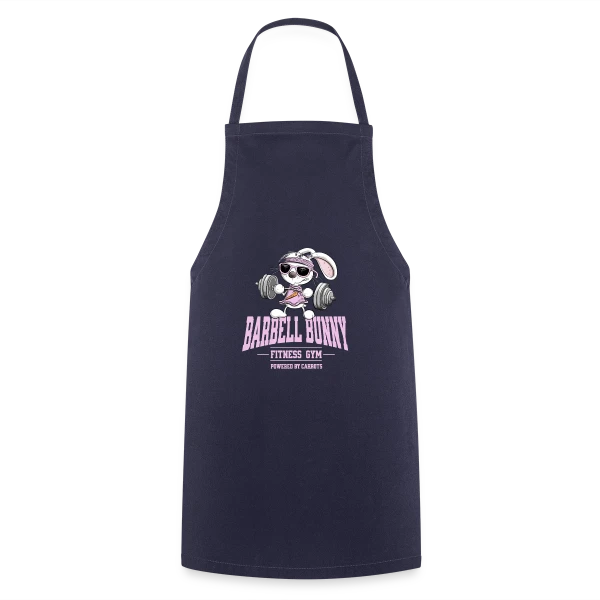 Lapin Fitness Musculation - 'Powered by Carrots' sur Tablier de cuisine