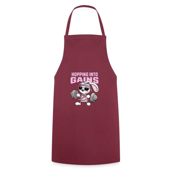 Lapin Musculation - Puissance Carottes sur Tablier de cuisine