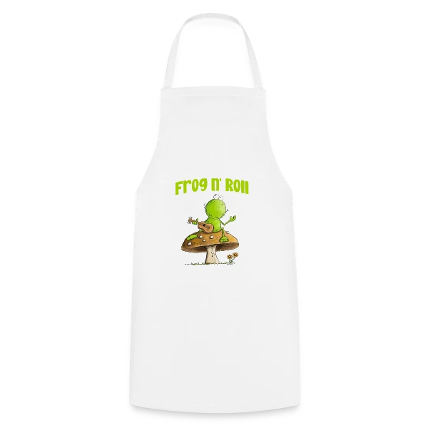 Grenouille guitariste cottagecore sur Tablier de cuisine