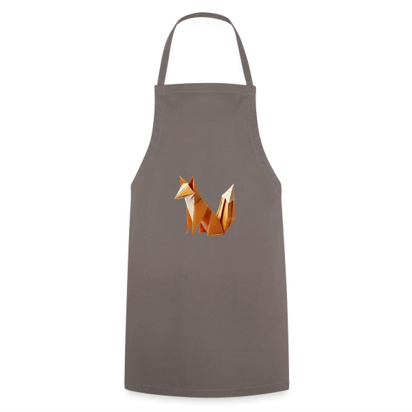 Renard Origami Géométrique sur Tablier de cuisine